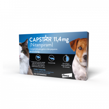 Capstar Antipulgas para Cães e Gatos  11MG- 1/6 comprimidos 